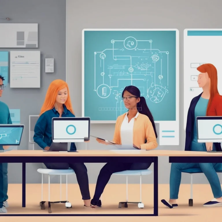 Students engaged in AI learning through AI Coach Hub platform
