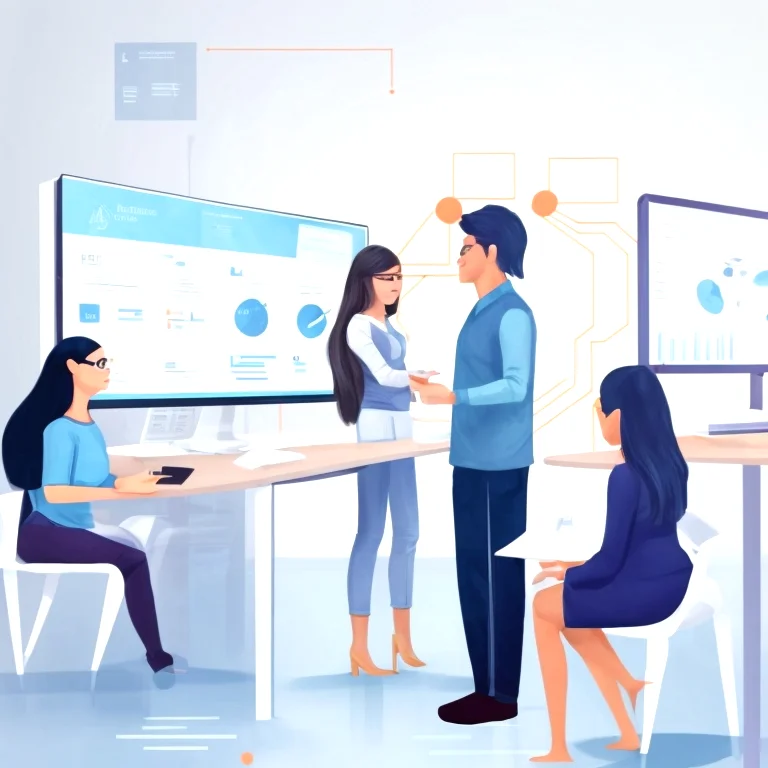 Illustration of AI-driven education platform interface