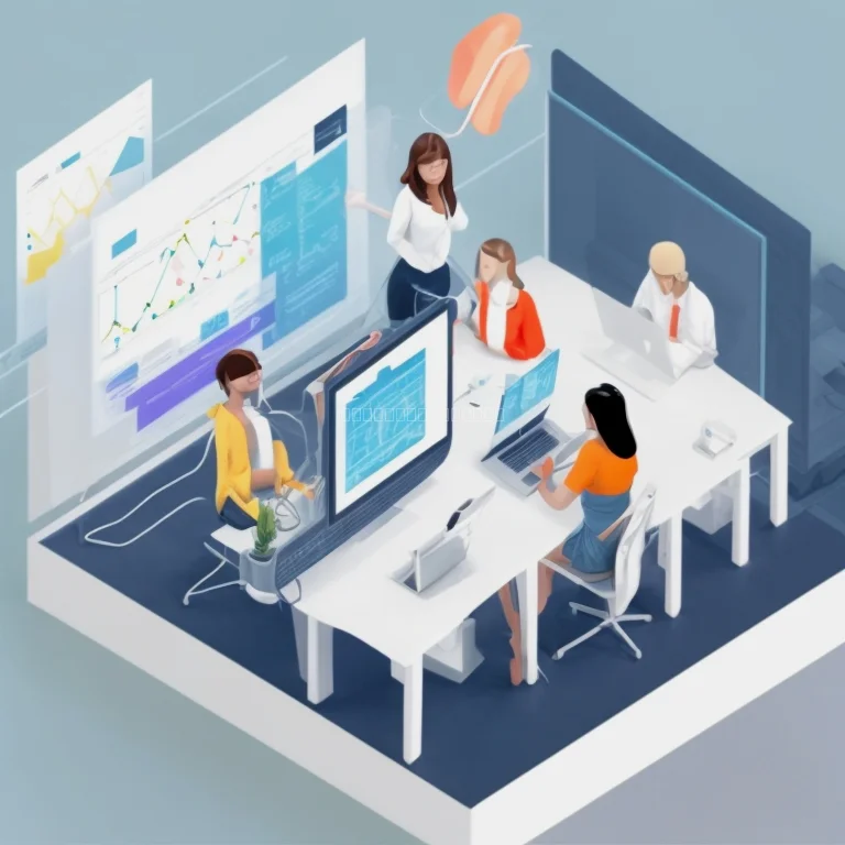 Group of diverse learners engaged in AI training